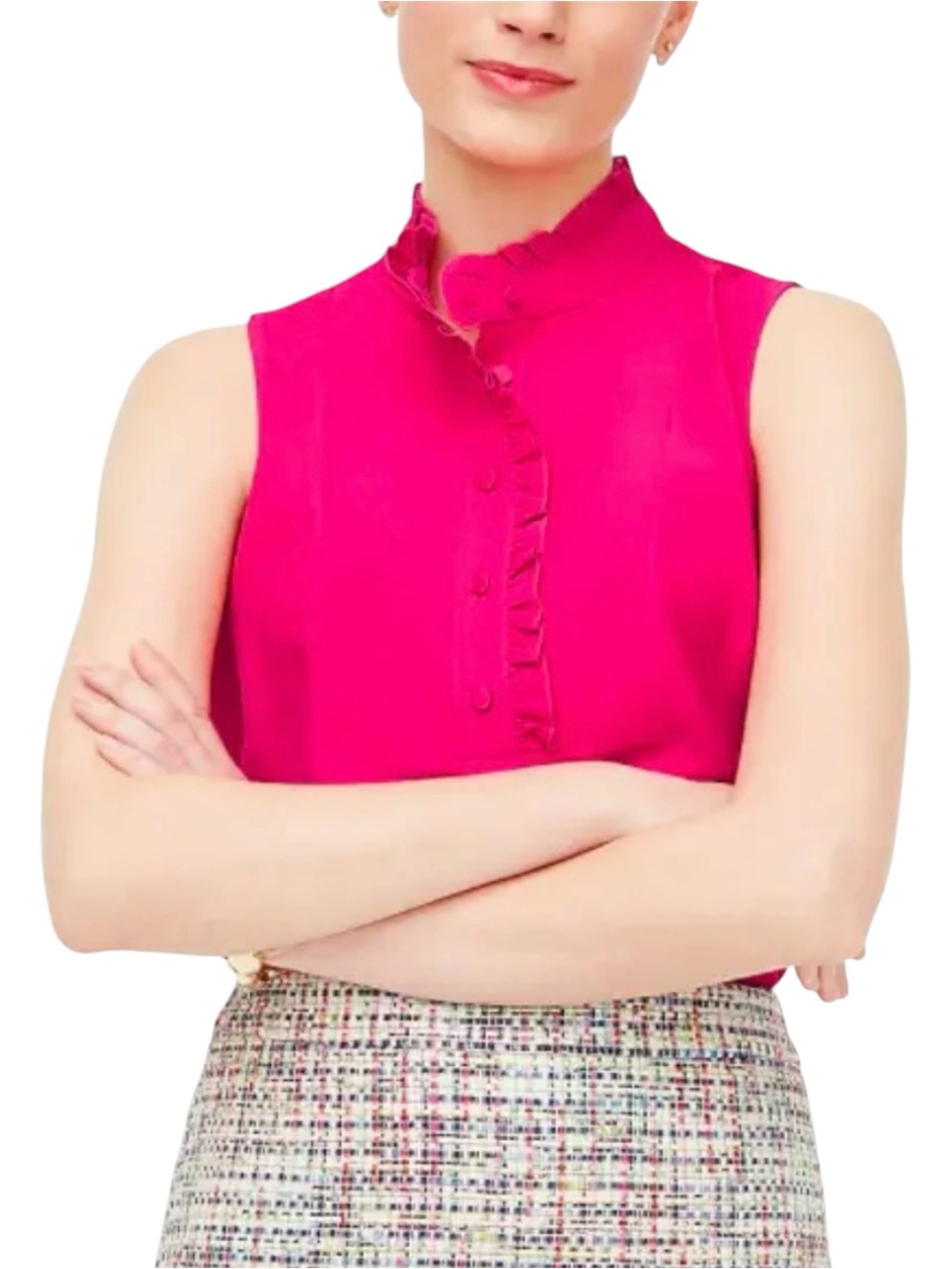 J. Crew Sleeveless Ruffle Top